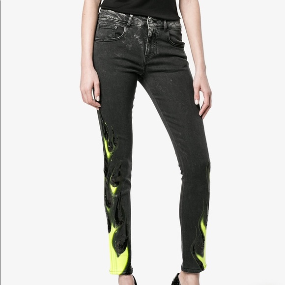 Filles a Papa Shoot Flame Print Jeans - Picture 3 of 4